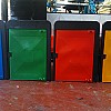Multi coloured factory floor